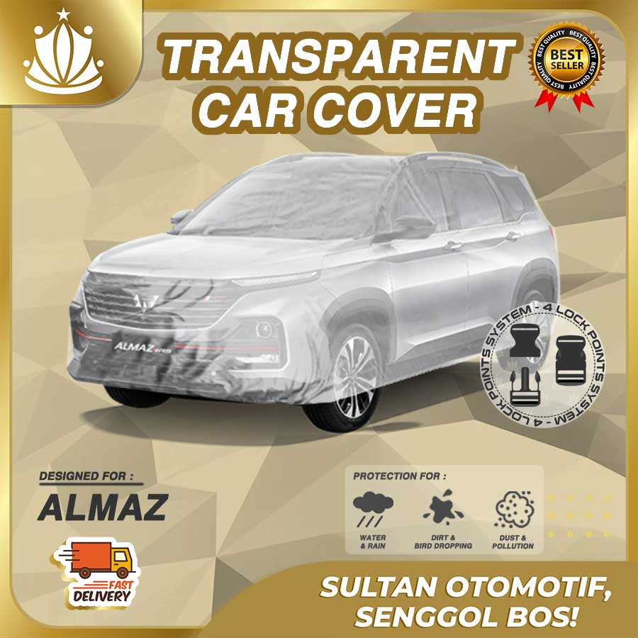 Body Cover Mobil Plastik TEBAL Wuling Almaz WATERPROOF