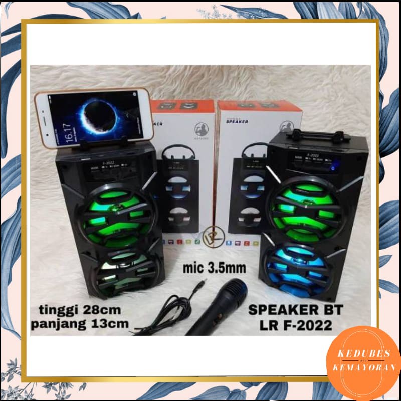 Speaker Bluetooth salon LR F 2022 + MIC High Quality Bass/Speaker Aktif [KK]