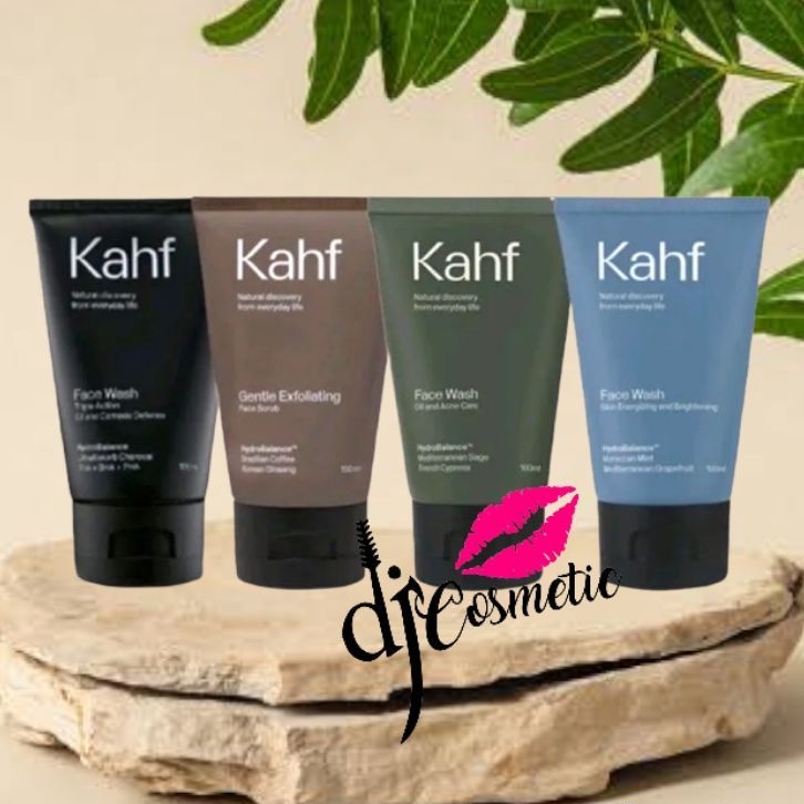 [100ml] Kahf Face Wash | Facial Wash Skin Energizing &amp; Brightening | Oil And Acne Care | Gentle Exfoliating Face Scrub | Triple Action Oil And Comedo Defense