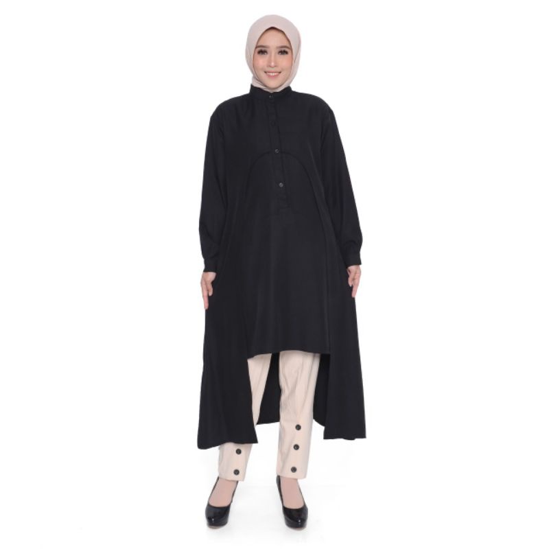 TUNIK/ATASAN WANITA BAJU LONG TUNIK KEKINIAN BUSUI MUSLIM