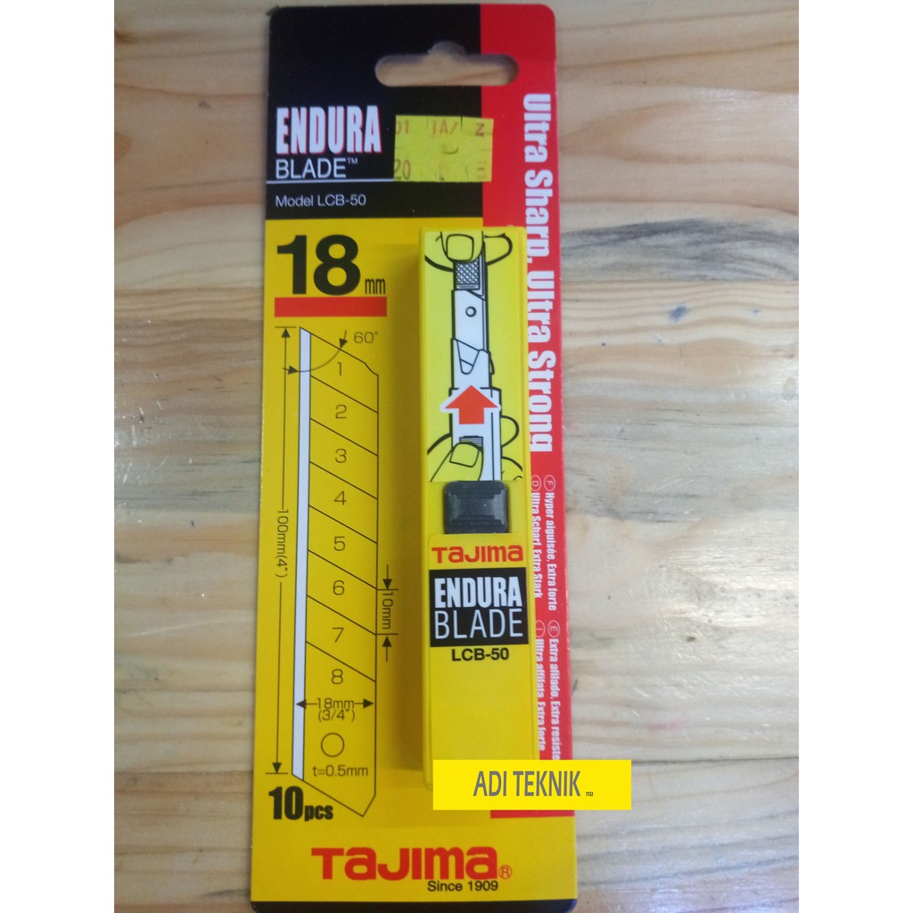 

Refill cutter endura 18 mm LCB50 Tajima isi mata pisau LCB-50