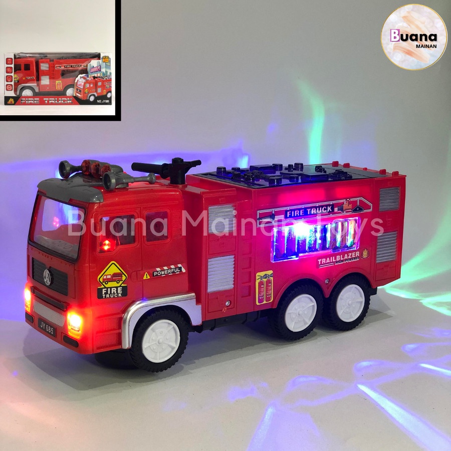 MAINAN ANAK MOBIL TRUCK KONSTRUKSI PEMADAM POLISI JOLLY #JY DENGAN LAMPU DAN MUSIK