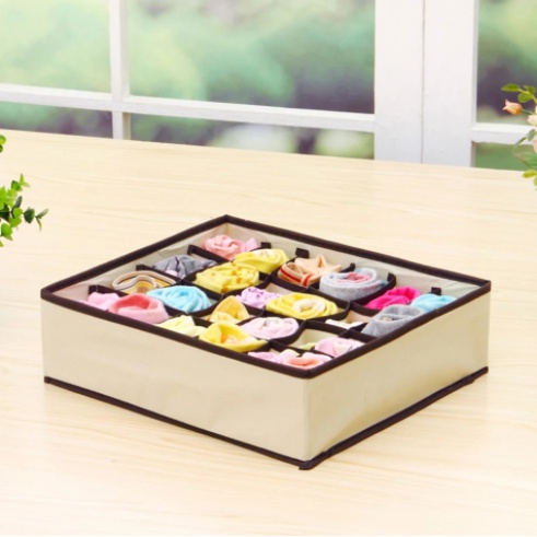 Box Storage 24 Slot Underwear Box Pakaian Dalam Kaos Kaki Impor 100 % uk.32x32x9cm