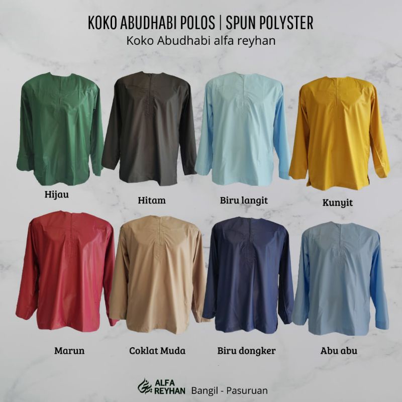 Baju koko Taqwa Abudhabi ALFA REYHAN Original Tanpa Kerah Abudabi | takwa dobi