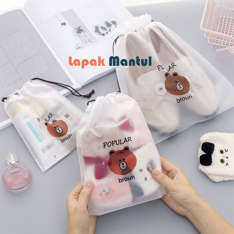 LM-0132 Travel Pouch Organizer Serbaguna - Tas Make Up Kosmetik Anti Air Impor