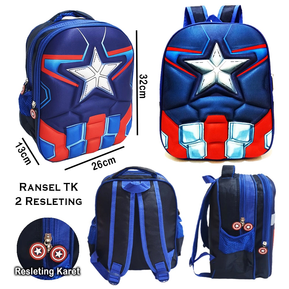 SALE PROMO 10.10 TAS Timbul TERMURAH Tas Ransel Anak Sekolah TK Laki Laki Motif 3D Timbul