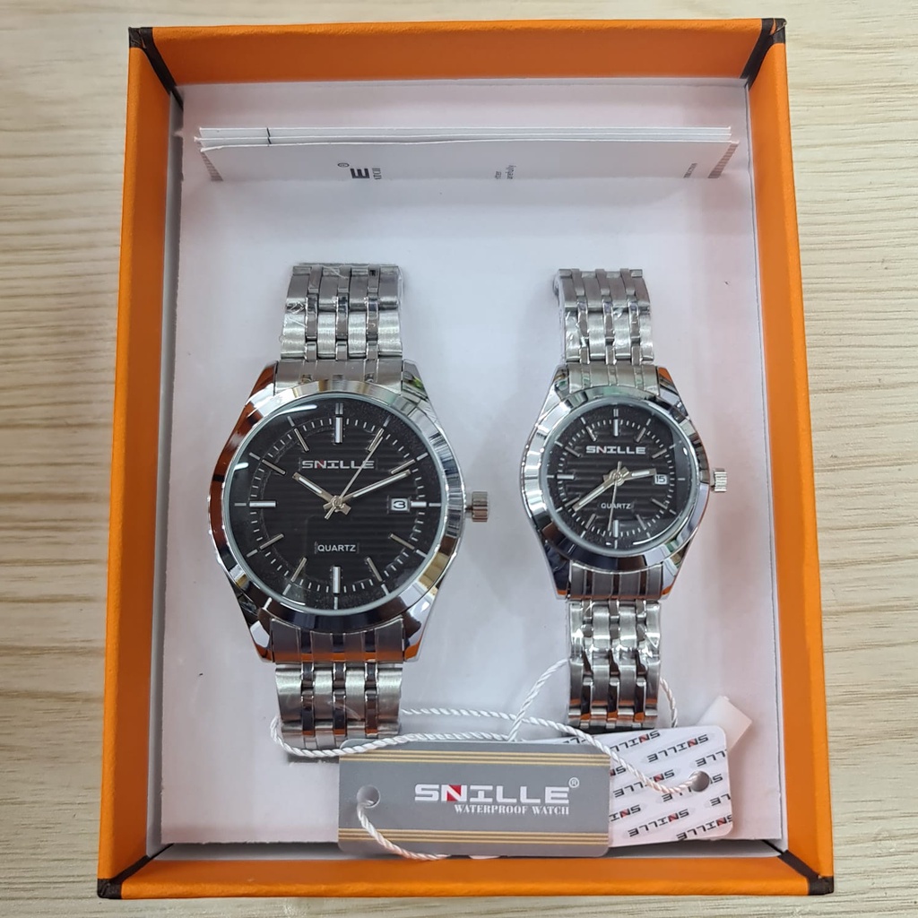 SNILE COUPLE EDITION/JAM TANGAN COUPLE SNILLE RANTAI STAINLESS/JAM TANGAN ORIGINAL/