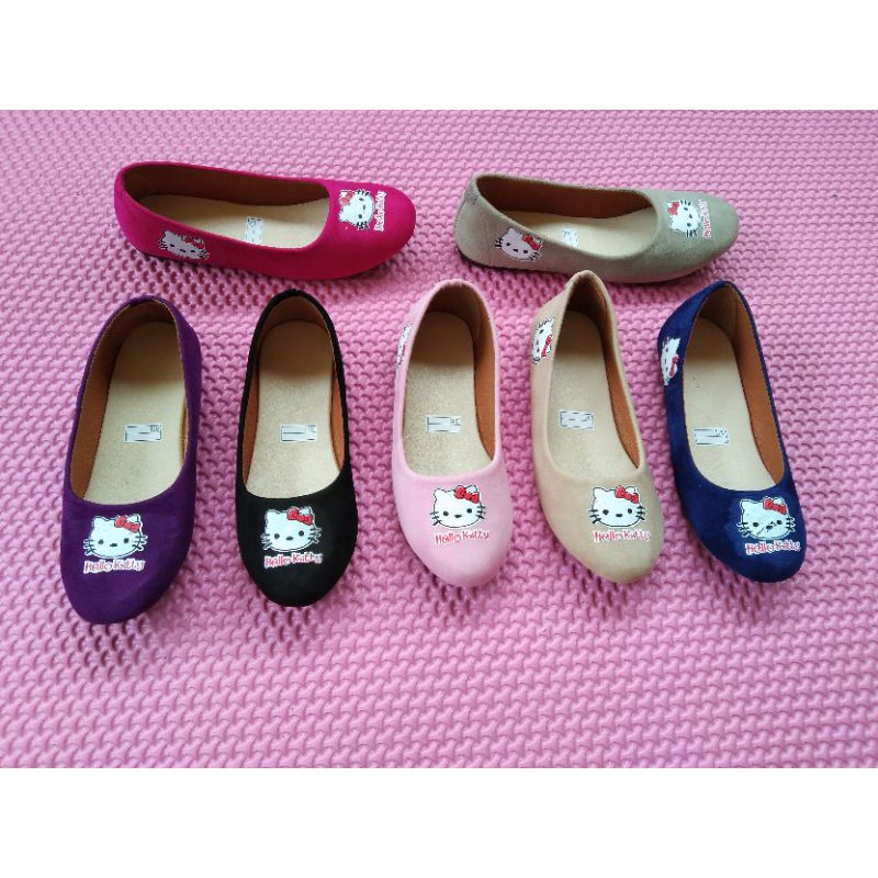 platshoes anak wanita gambar kartun hello Kitty 31-35