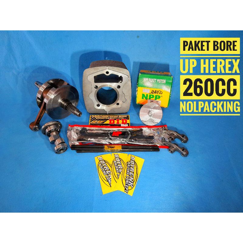 PAKET BORE UP HEREX 260CC NOLPACKING PNP GL MP TIGER-BOYRENK