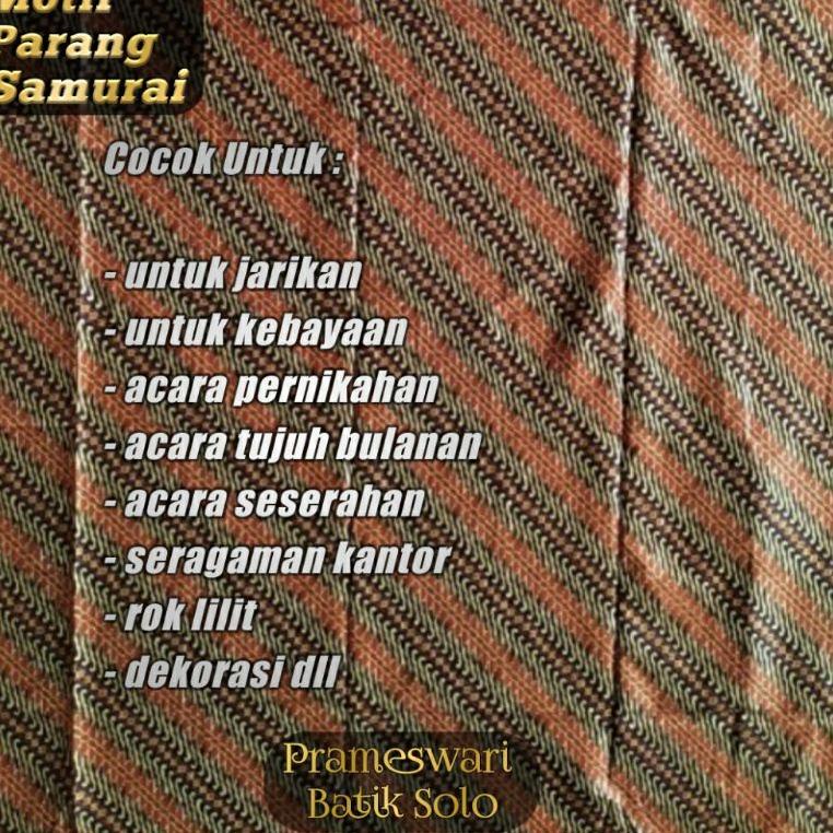 [KODE KDBOC] Kain Batik Jarik Prada Solo Motif Pa rang Smurai Jarit Seserahan Nikahan Pengantin Sewe