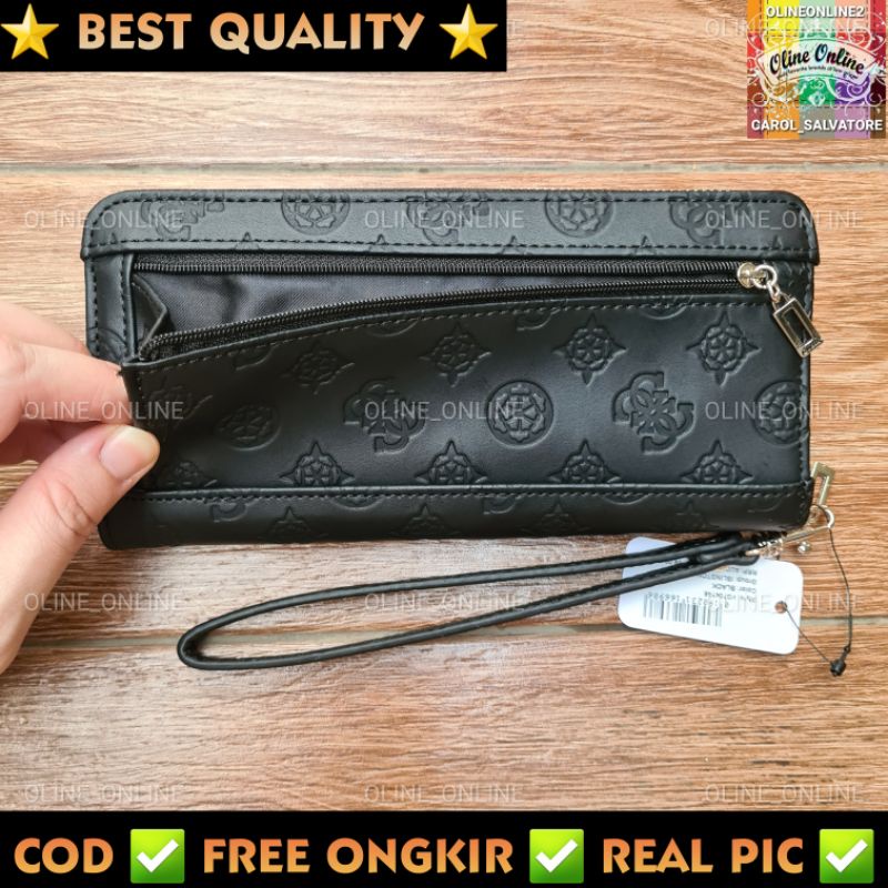 dompet bea gs panjang long wallet zipper zippy embossed wristlet with handle handphone phone wallet