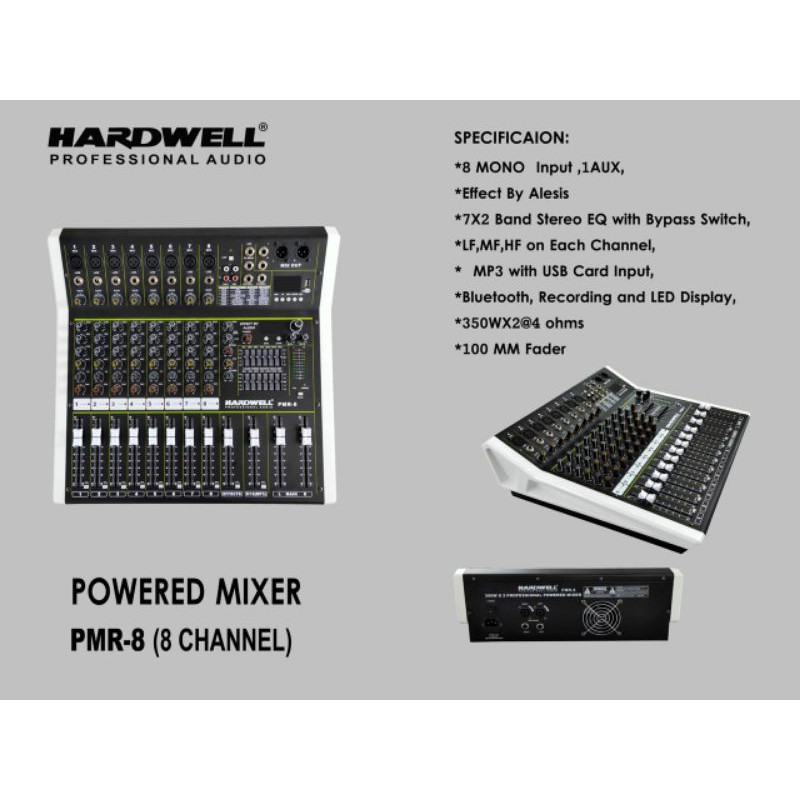 power mixer Hardwell PMR 8 350w x 2. original hardwell