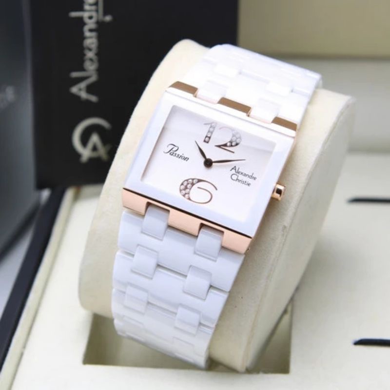 Jam tangan Alexandre Christie AC 2881 AC2881 Ceramic, Original fullset