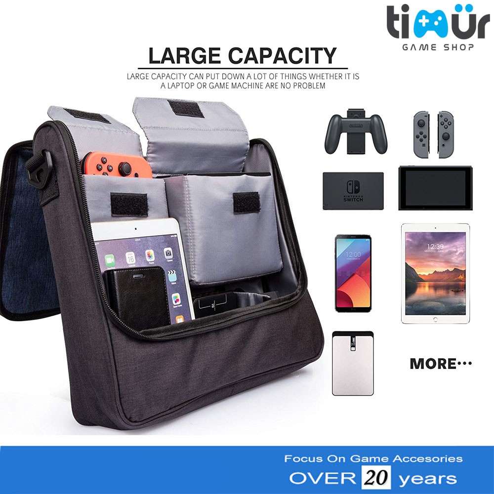 Tas Slempang Travel Bag Nintendo Switch Lite OLED Carrying Cotton Shoulder