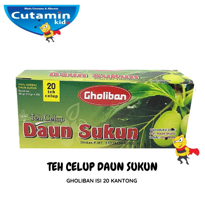 

TEH DAUN SUKUN/ TEH CELUP HERBAL GHOLIBAN ISI 20' ORIGINAL