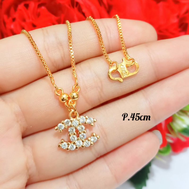 Set Dewasa permata zircon brand new perhiasan emas wanita Korea Anti Karat termurah