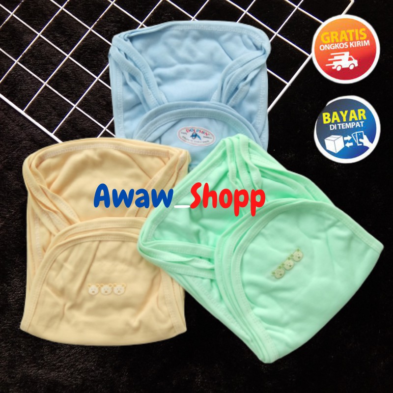 DOLPHIN 6 Pcs Popok Kain Tali Bayi Polos Murah SNI
