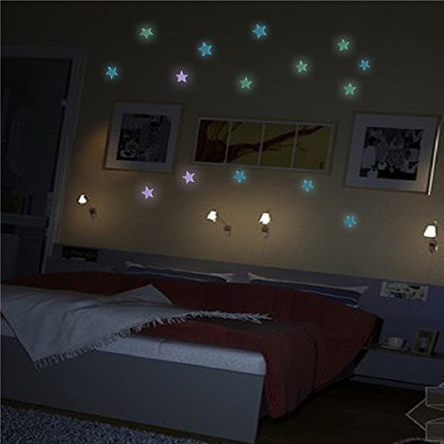 Hot Sale/100 Pcs Dinding Glow In The Dark Bintang Stiker Kamar Anak Nursery Room Ceiling Decor