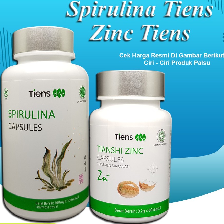 Penggemuk Badan Tiens Zinc dan Spirulina Asli Ori Segel