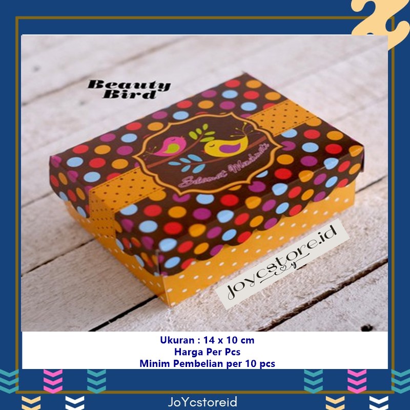 

Dus Roti Kotak Kue Cantik R3A Beauty BIRD Kotak 14x10 Box Jajan Box Kue / Snack Box / Kotak Kue / Kemasan Kue /kardus Kue