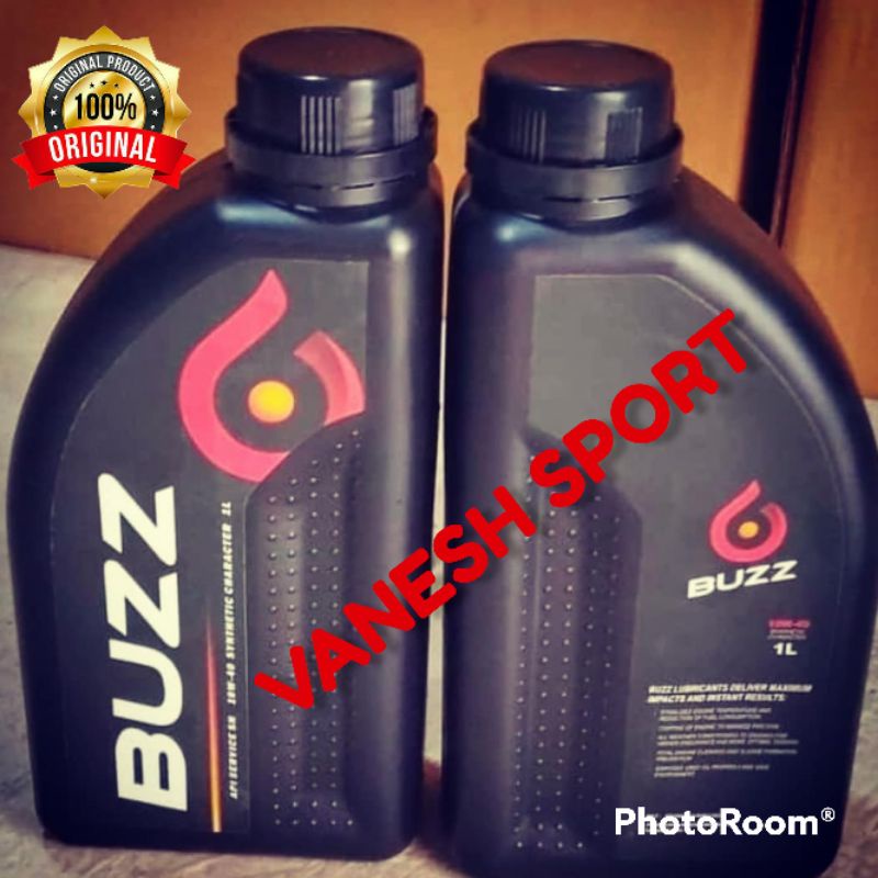 OLI BUZZ UNTUK MOTOR MOBIL - 10W 40 1L BONUS STICKER ORIGINAL