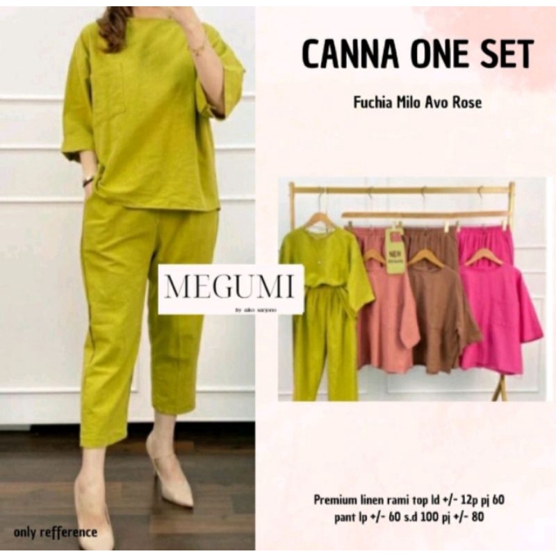 canna one set- set jumbo full linen rami