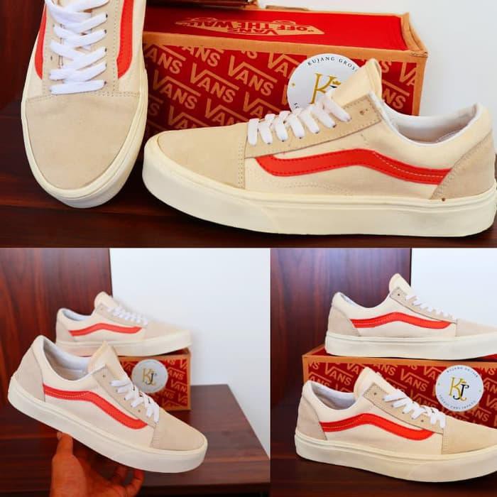 SEPATU VANS OLDSKOOL WHITE CREAM WAFFLE DT