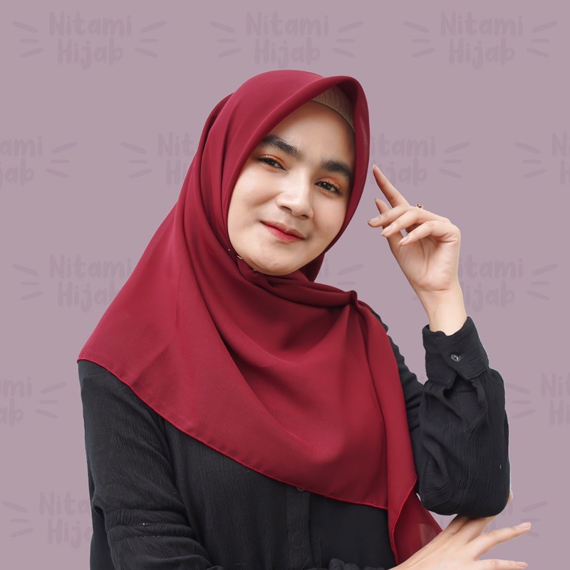 NITAMI HIJAB / SEGI EMPAT / MERAH MAROON