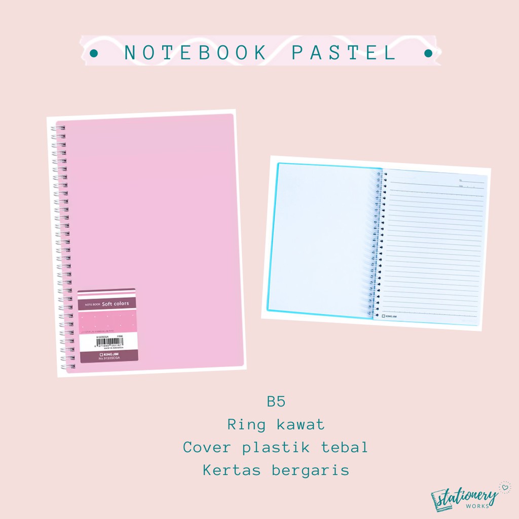 

Notebook spiral B5 Pastel - Soft colors