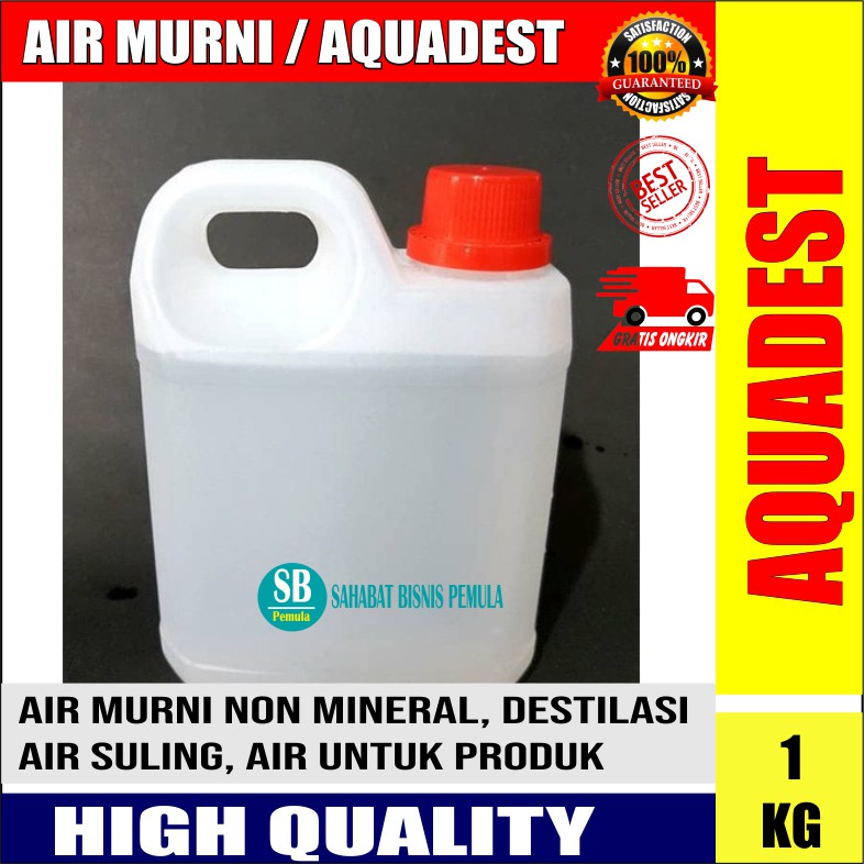 Aquadest / Aquades / Air Suling | Kemasan 1 Liter