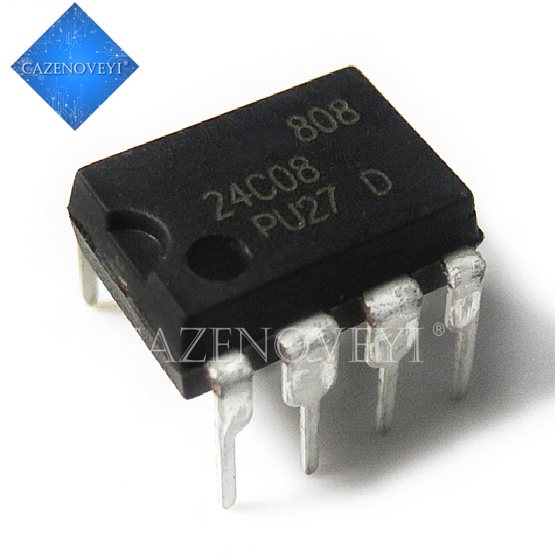 10pcs Ic At24C08An-Pu27 Dip-8 At24C08 Dip At24C08An 24c08