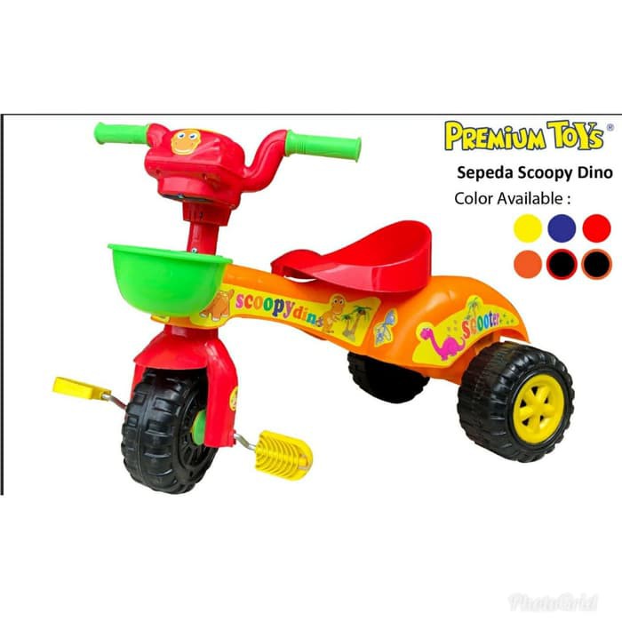 SUPER SALE MAINAN ANAK SCOOPY DINO SEPEDA RODA 3 TRICYCLE PREMIUM 17268 MUSIK
