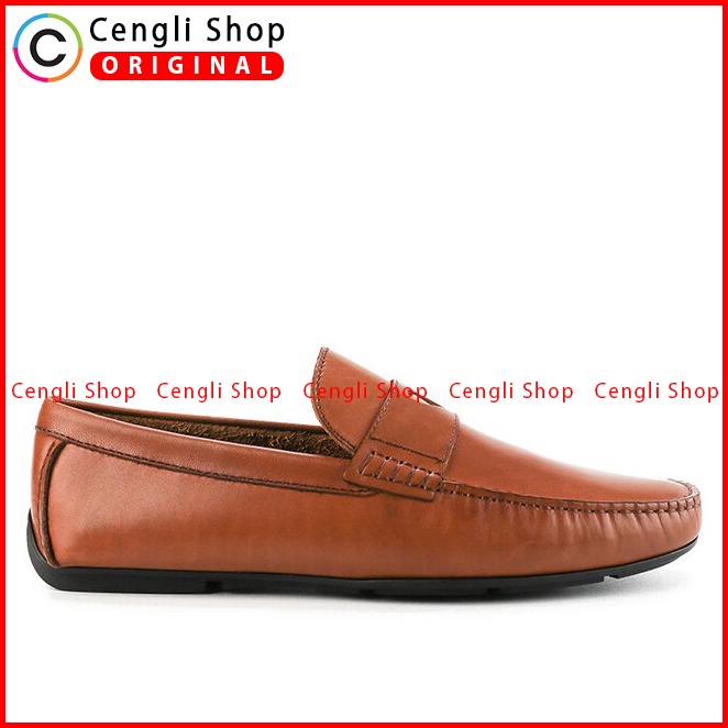 SEPATU PANSUS KULIT OBERMAIN PRIA ORIGINAL LOAFER CASUAL COKLAT OM04