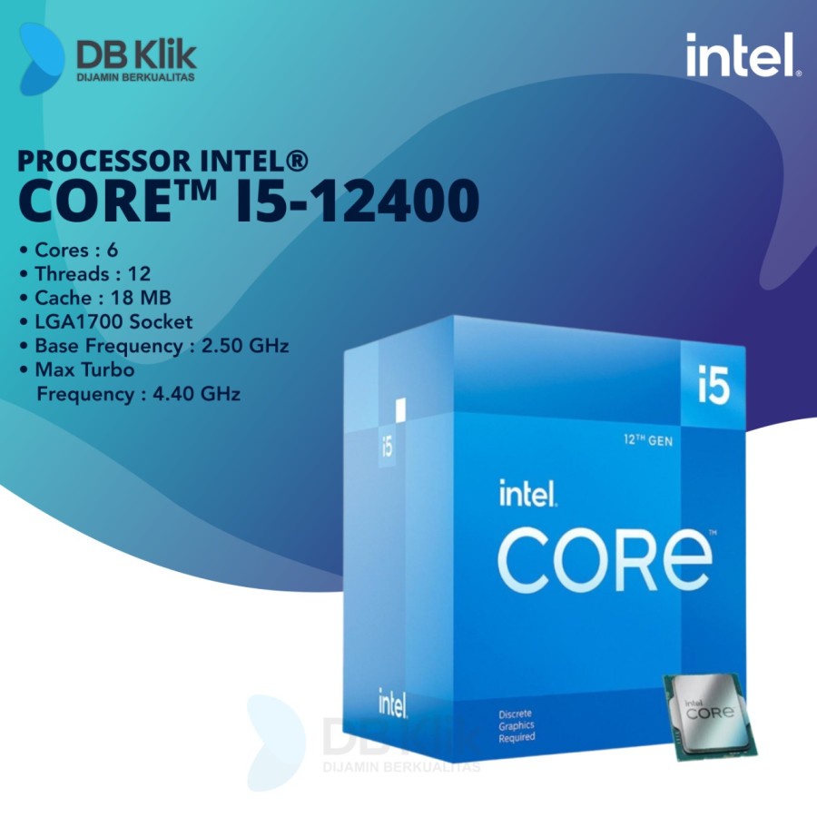 Processor Intel Core I5-12400 Box 2.5GHz LGA1700 - Intel I5 12400 Box