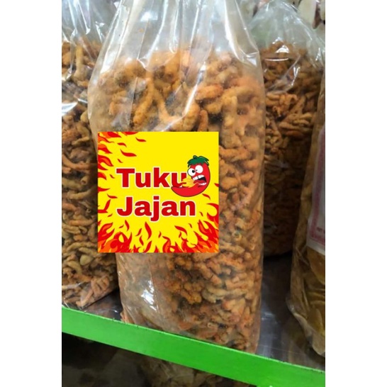 

Kripsus 200gram Kripik Usus Ayam Cemilan Pedas Tukujajan