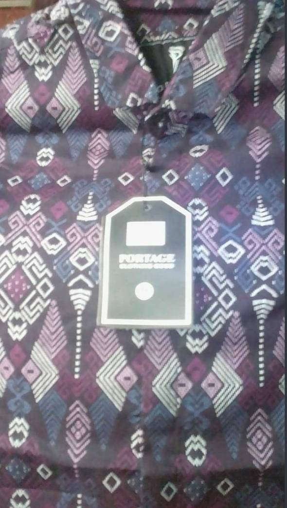 Kemeja Batik Songket Purple Panjang Slim Fit Kerja Kantor Batik Pria