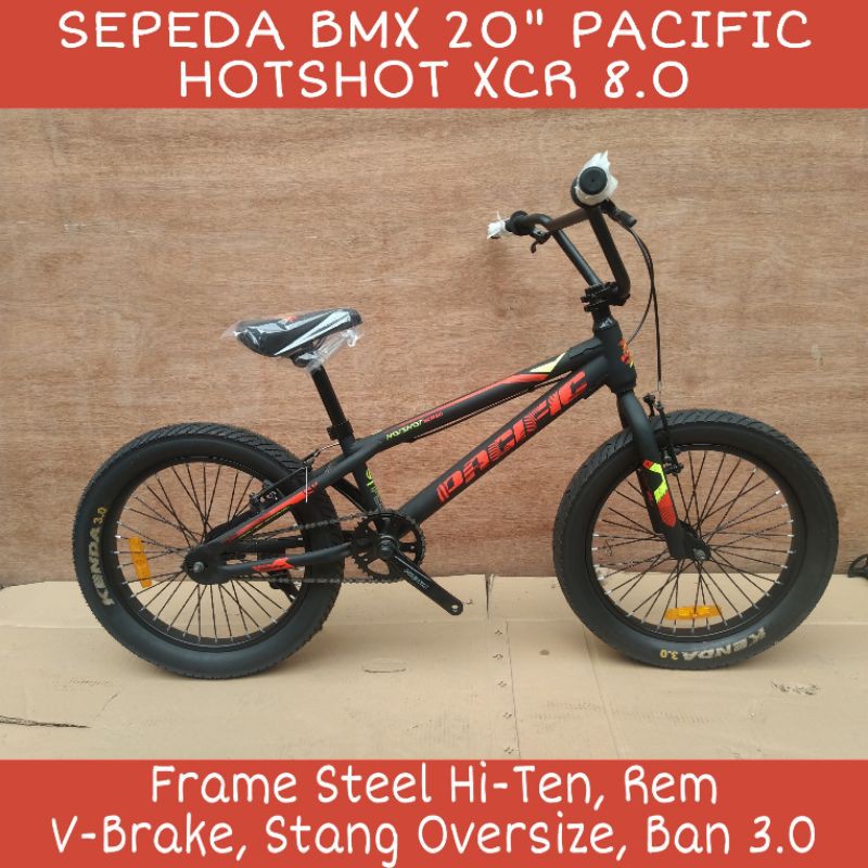 Sepeda BMX 20 Inch Pacific Hotshot XCR 8.0, Steel Hi-Ten, Rem V-Brake, Ban 3.0