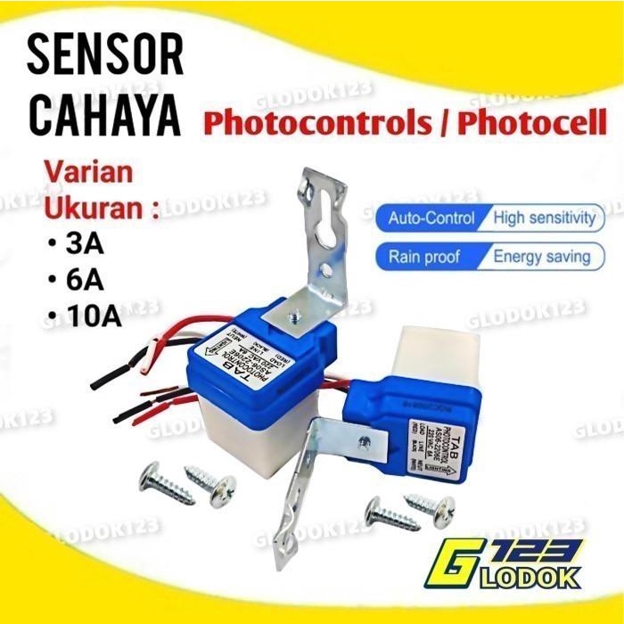 Listrik Photocell Fotosel Sensor Cahaya Lampu Led Saklar Otomatis Siang Malam