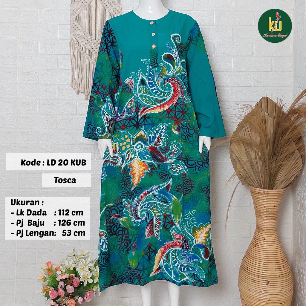 COD LD 20 KUB | DASTER PANJANG KENCANA UNGU ASLI LABEL BIRU | LongDress Wanita Lengan Panjang Busui ini-Tosca K