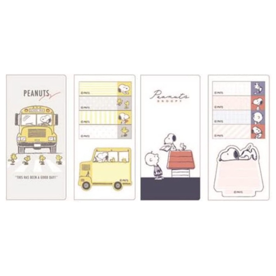 

Sticky Note Peanuts Snoopy School Bus Memo Pad Post It Limited Edition
