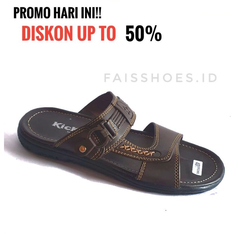 SANDAL SLIDE PRIA BAN 2 SANDAL PESTA/SLOP KONDANGAN  SANDAL PRIA