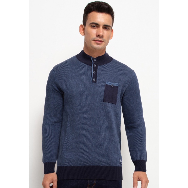 JAKET SWEATER CASUAL PRIA CARDINAL ORIGINAL TERBARU BIRU NAVY CA09