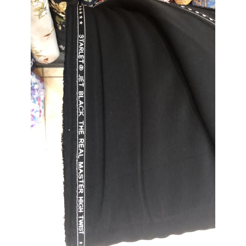 Kanara_New Kain Twist JetBlack- JetBlack starlet- Harga PER1/2Meter