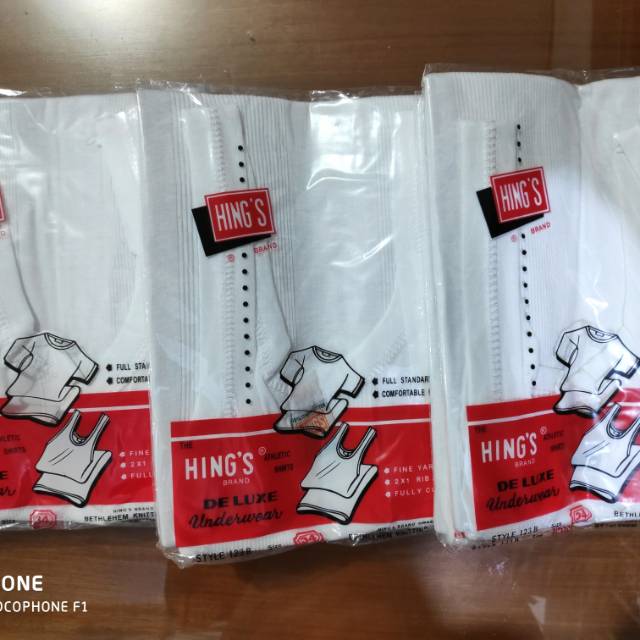 SINGLET HINGS PRIA, SINGLET DEWASA KUTANG HING'S / SINGLET PRIA HINGS ORIGINAL,