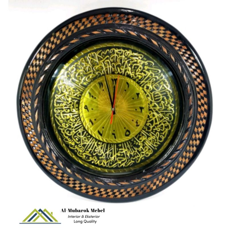 Jam dinding kaligrafi ukir Jepara