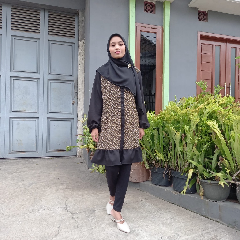 Atasan Wanita Longgar Lengan Panjang Tunik Kasual Blus Plus Ukuran Allsize Kemeja Musim Panas Elegan Blus Streetwear Fashion Baru