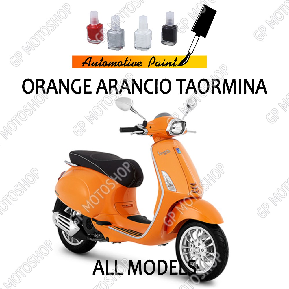 PIAGGIO ORANGE ARANCIO TAORMINA CAT OLES PENGHILANG BARET MOTOR VESPA MATIC PRIMAVERA LX S SPRINT