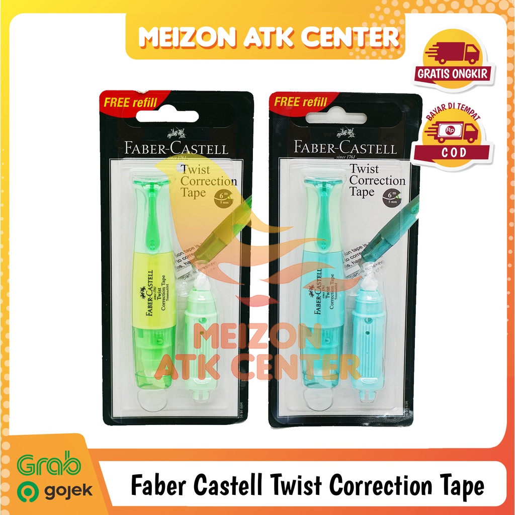 

FABER CASTELL Twist Correction Tape + 1 Refill (6m x 5mm) [1 PCS]