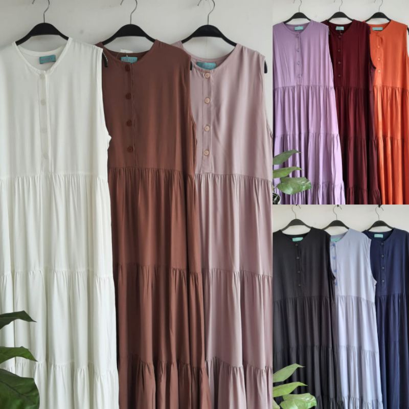 PROMO CICICI GAMIS RAYON TWILL INNER TANPA LENGAN