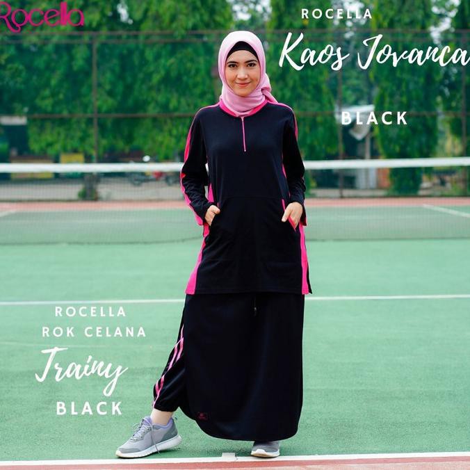 [[BISA COD]] SETELAN PAKAIAN OLAHRAGA WANITA MUSLIMAH ( ROK CELANA+ KAOS OLAHRAGA) - Rok Kaos
